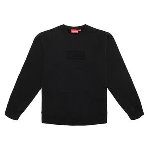 Supreme Crewneck Sweatshirt Cutout Box Logo Black Large